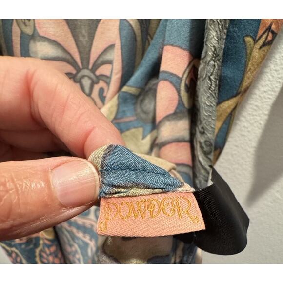 Powder UK Women’s Floral Print Kimono Wrap Colorful Festival Boho Artsy READ - Picture 12 of 16